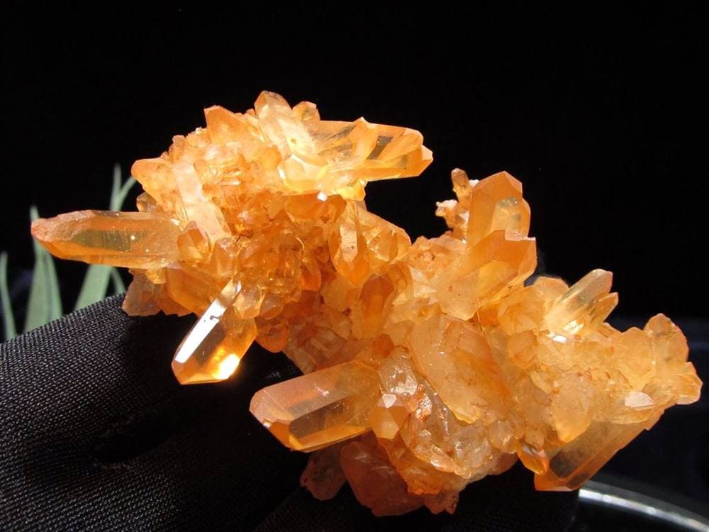 タンジェリンクォーツ 蜜柑水晶 原石 クラスター パワーストーン