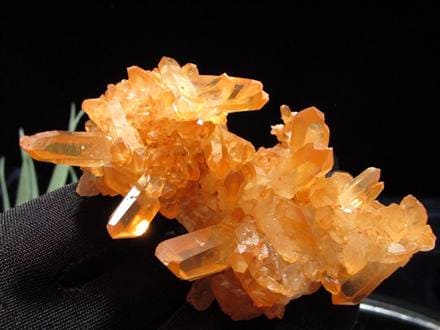 タンジェリンクォーツ 蜜柑水晶 原石 クラスター パワーストーン