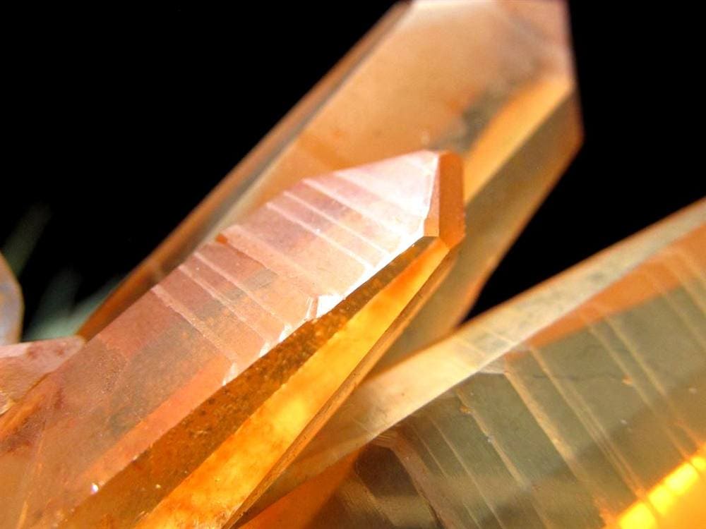 タンジェリンクォーツ 蜜柑水晶 原石 クラスター パワーストーン