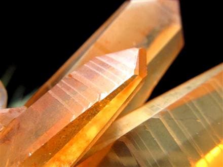 タンジェリンクォーツ 蜜柑水晶 原石 クラスター パワーストーン