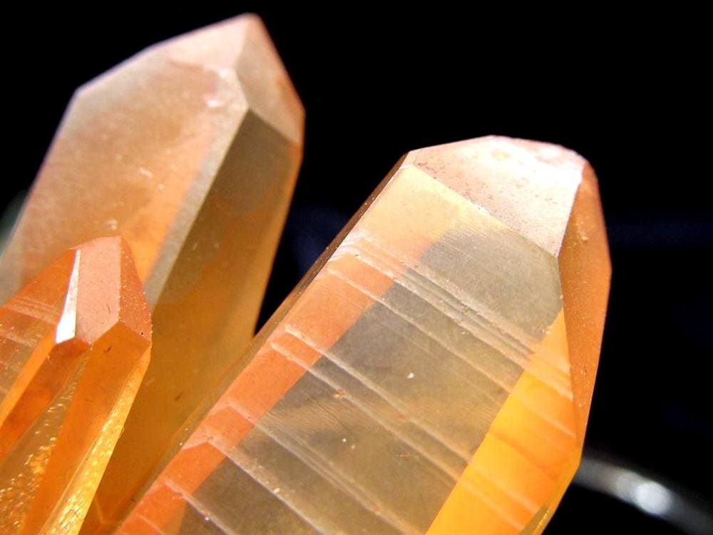 タンジェリンクォーツ 蜜柑水晶 原石 クラスター パワーストーン