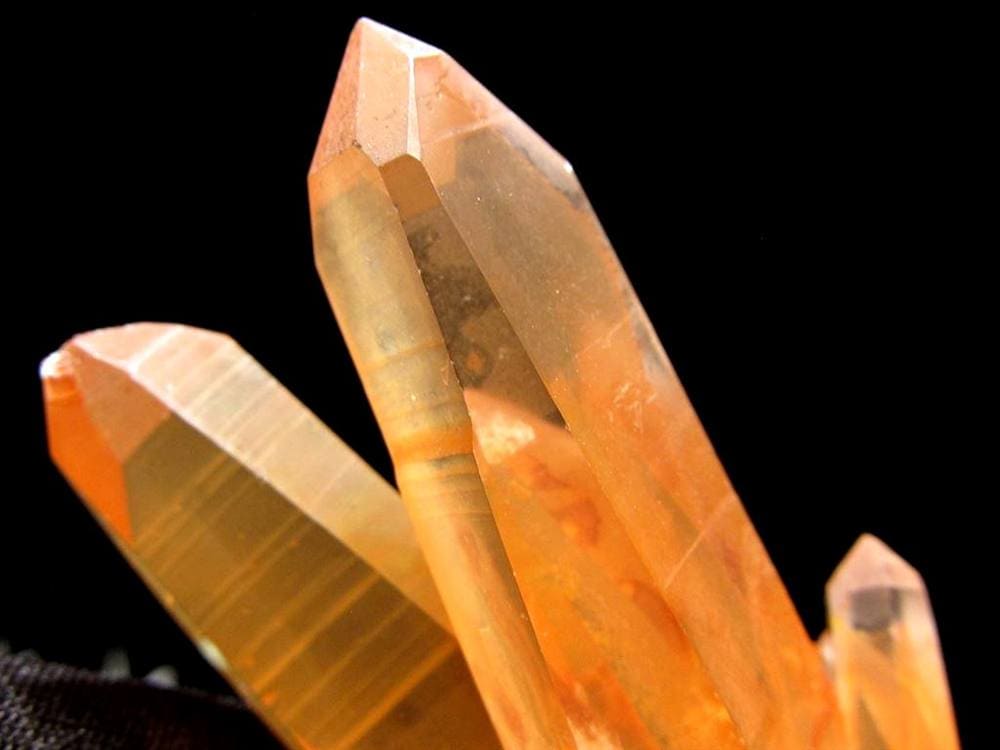 タンジェリンクォーツ 蜜柑水晶 原石 クラスター パワーストーン