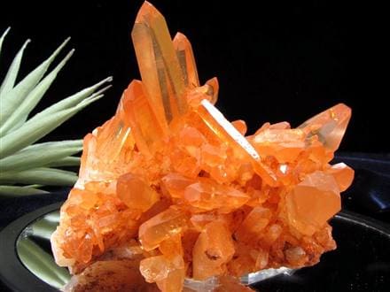 タンジェリンクォーツ 蜜柑水晶 原石 クラスター パワーストーン