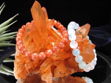 タンジェリンクォーツ 蜜柑水晶 原石 クラスター パワーストーン