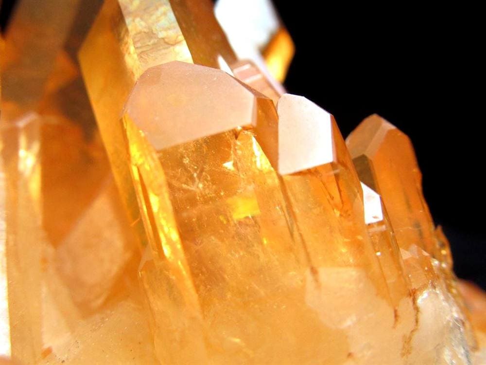 タンジェリンクォーツ 蜜柑水晶 原石 クラスター パワーストーン