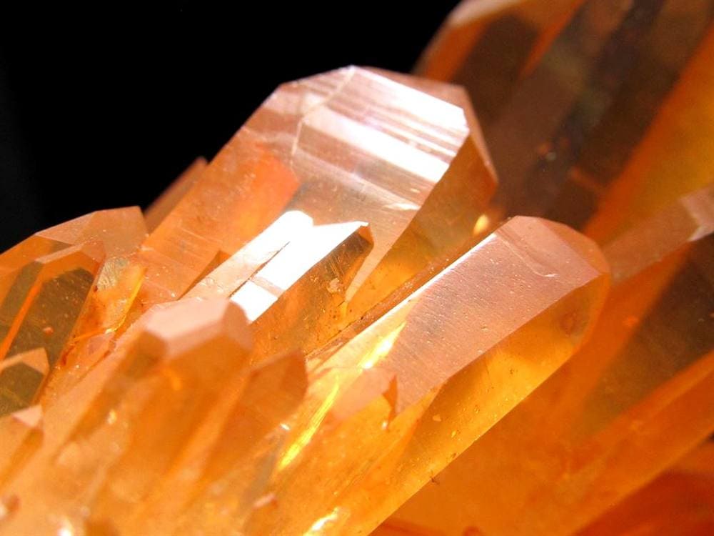 タンジェリンクォーツ 蜜柑水晶 原石 クラスター パワーストーン