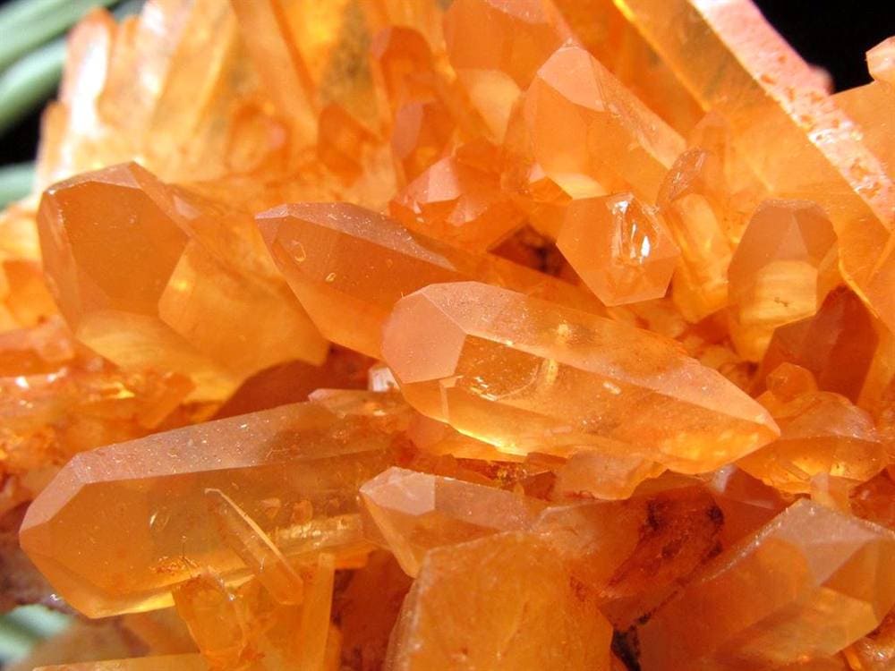 タンジェリンクォーツ 蜜柑水晶 原石 クラスター パワーストーン