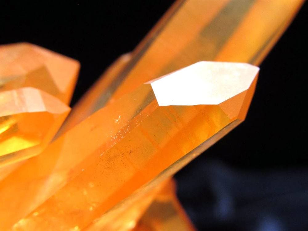 タンジェリンクォーツ 蜜柑水晶 原石 クラスター パワーストーン