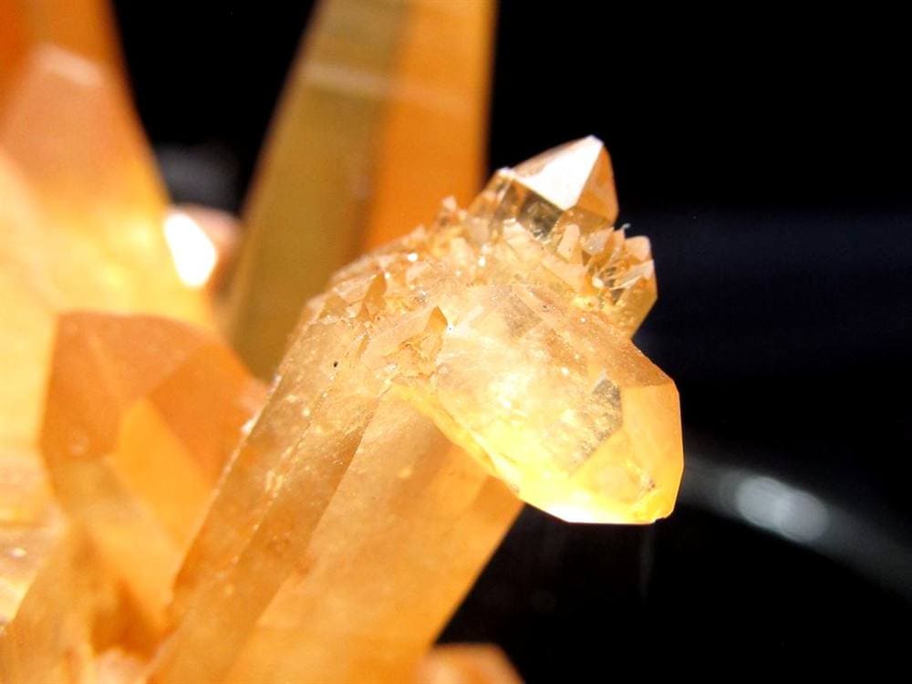 タンジェリンクォーツ 蜜柑水晶 原石 クラスター パワーストーン