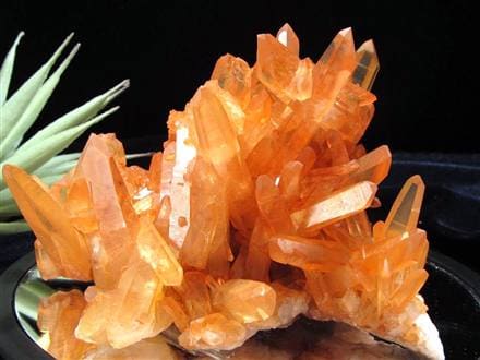 タンジェリンクォーツ 蜜柑水晶 原石 クラスター パワーストーン