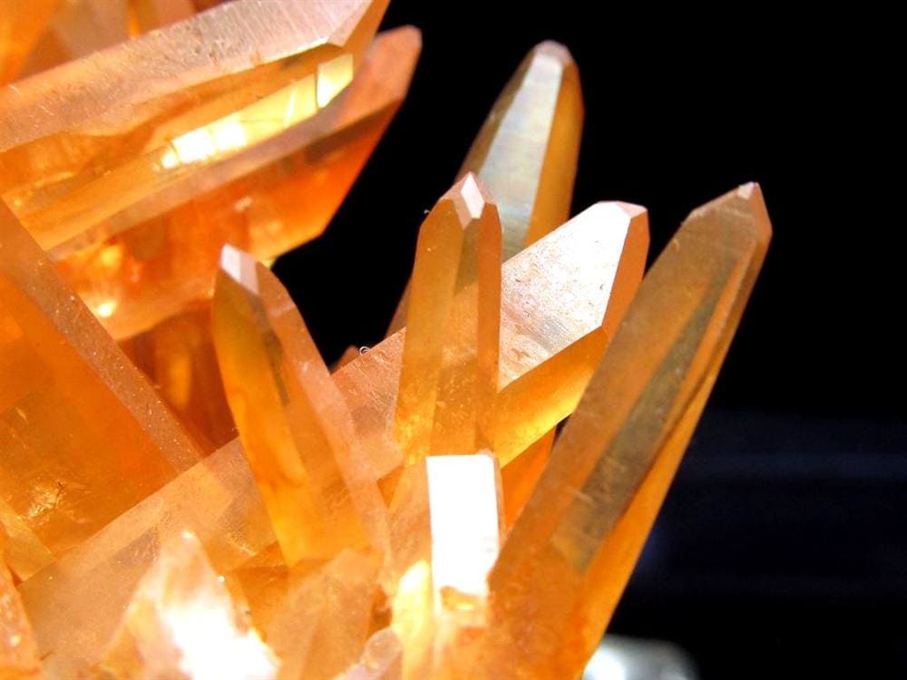 タンジェリンクォーツ 蜜柑水晶 原石 クラスター パワーストーン