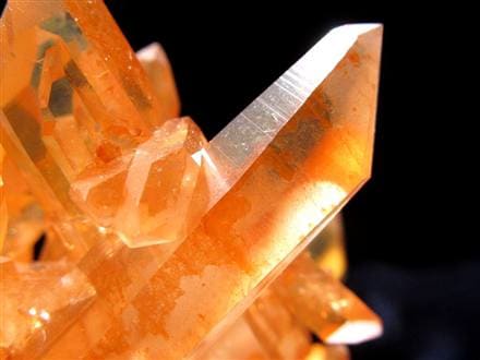 タンジェリンクォーツ 蜜柑水晶 原石 クラスター パワーストーン