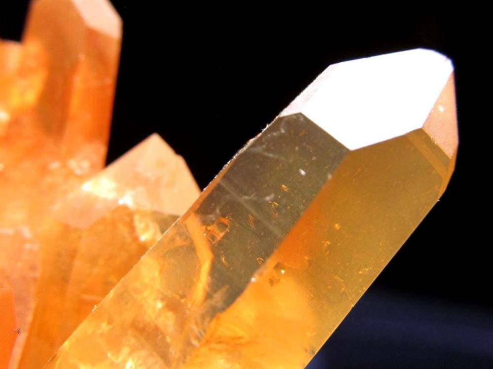 タンジェリンクォーツ 蜜柑水晶 原石 クラスター パワーストーン