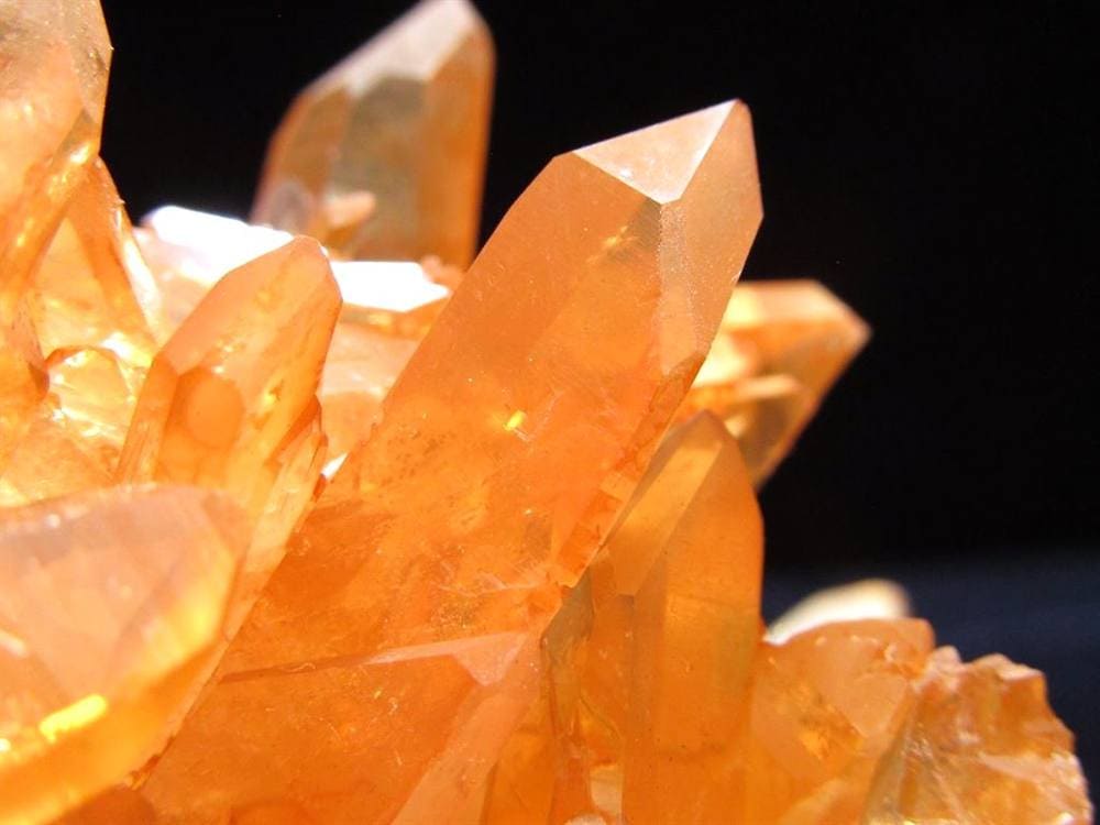 タンジェリンクォーツ 蜜柑水晶 原石 クラスター パワーストーン