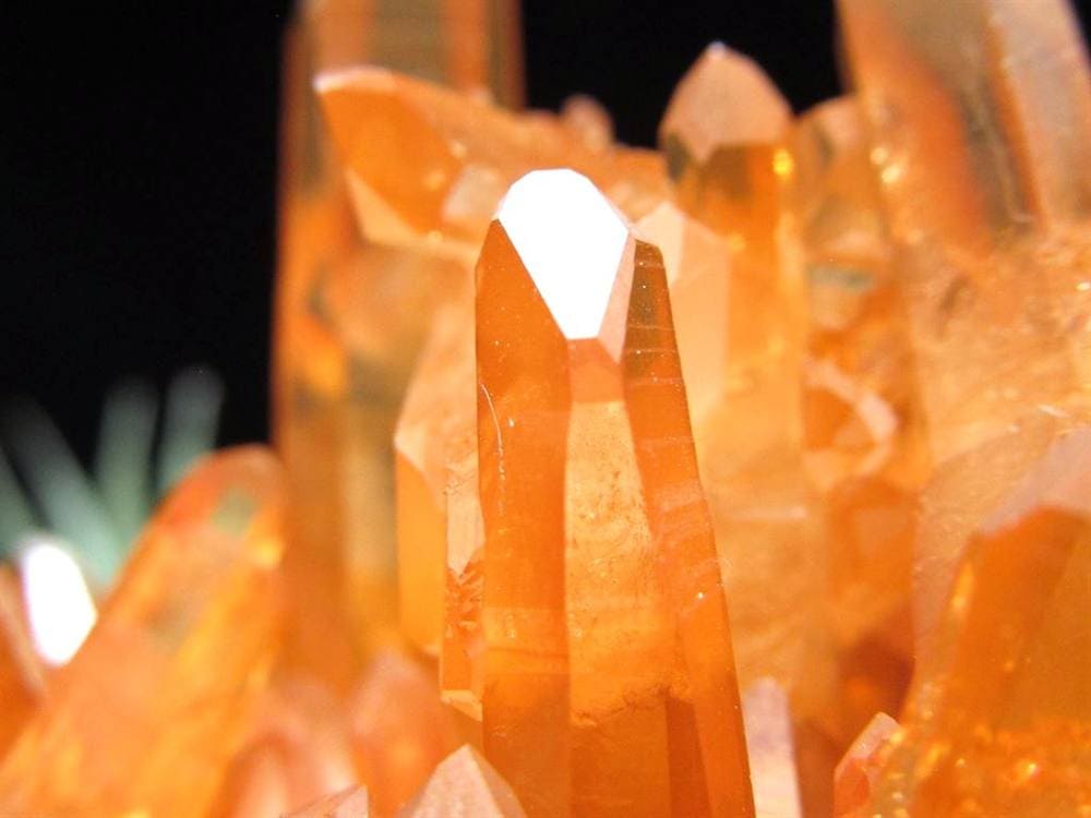 タンジェリンクォーツ 蜜柑水晶 原石 クラスター パワーストーン