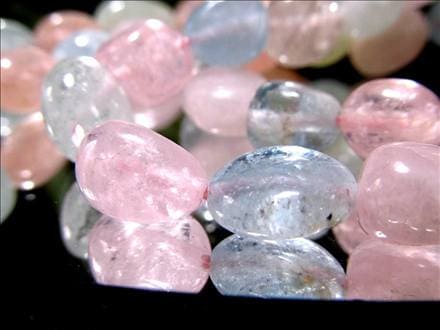 MIXベリル,ミックスベリル,アクアマリン,モルガナイト,イエローベリル,タンブル,ビーズ連,連材