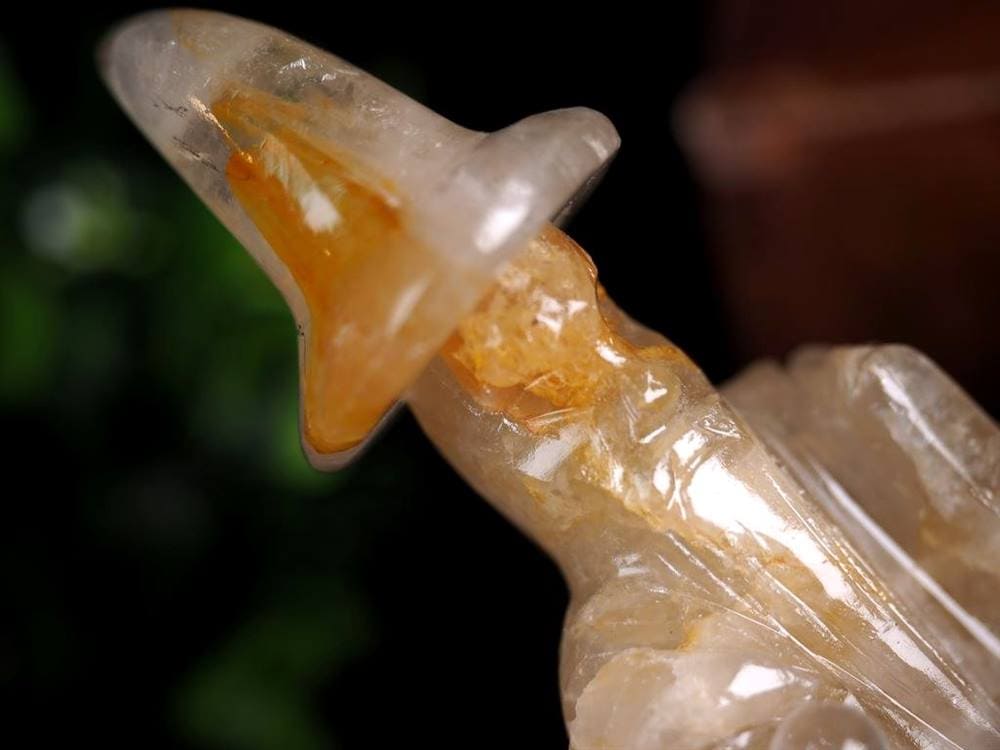 置物 彫刻 魔法使い ウィッチ 天然石