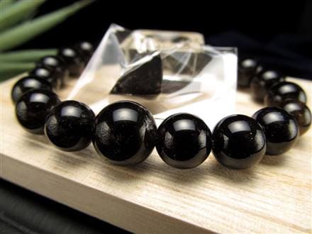 黒水晶 ブレスレット 黒平 モリオン 日本製