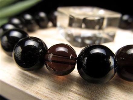 黒水晶 ブレスレット 黒平 モリオン 日本製