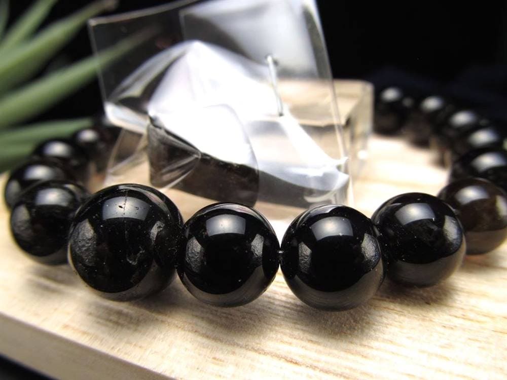 黒水晶 ブレスレット 黒平 モリオン 日本製