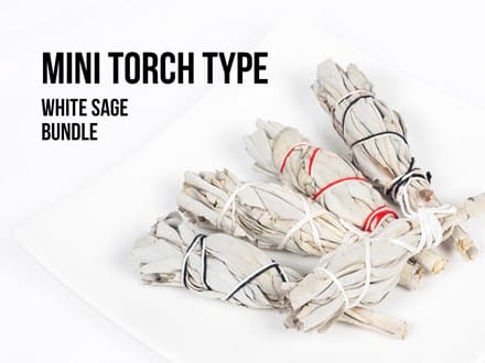 ホワイトセージバンドル ミニトーチタイプ スマッジング 卸