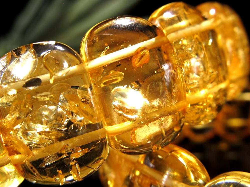 アンバー 琥珀 ブレスレット リトアニアアンバー バルト海産