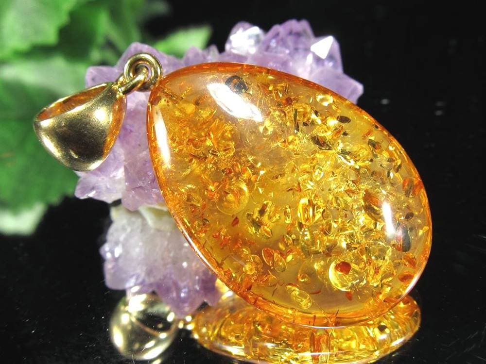 アンバー バルティックアンバー 琥珀 ペンダントトップ