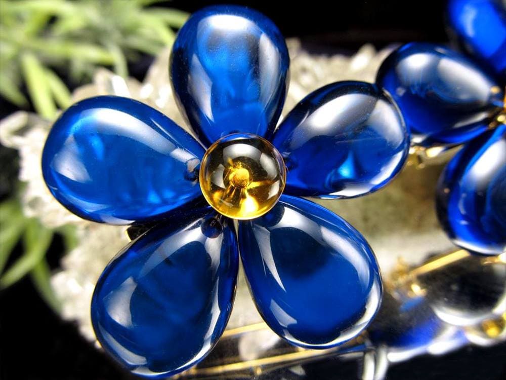 アンバー 天然琥珀 ブローチ ペンダントトップ レトロ