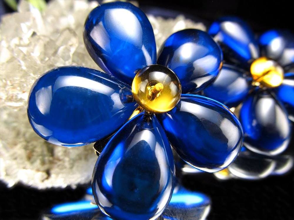 アンバー 天然琥珀 ブローチ ペンダントトップ レトロ