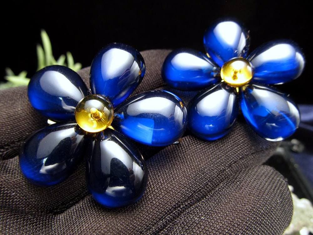 アンバー 天然琥珀 ブローチ ペンダントトップ レトロ