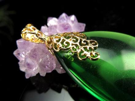 天然琥珀 グリーンアンバー ペンダント Silver925 バルト海産