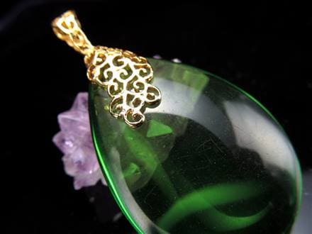 天然琥珀 グリーンアンバー ペンダント Silver925 バルト海産