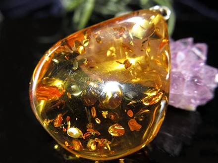 天然琥珀 アンバー ペンダント Silver925 バルト海産