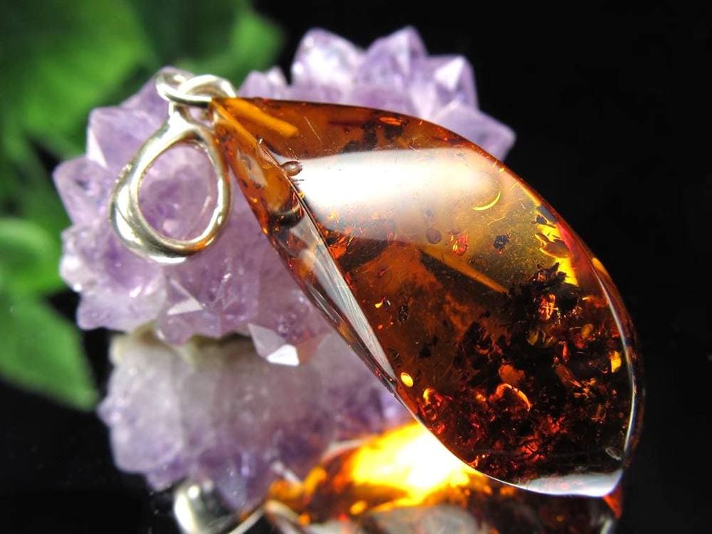 天然琥珀 アンバー ペンダント Silver925 バルト海産