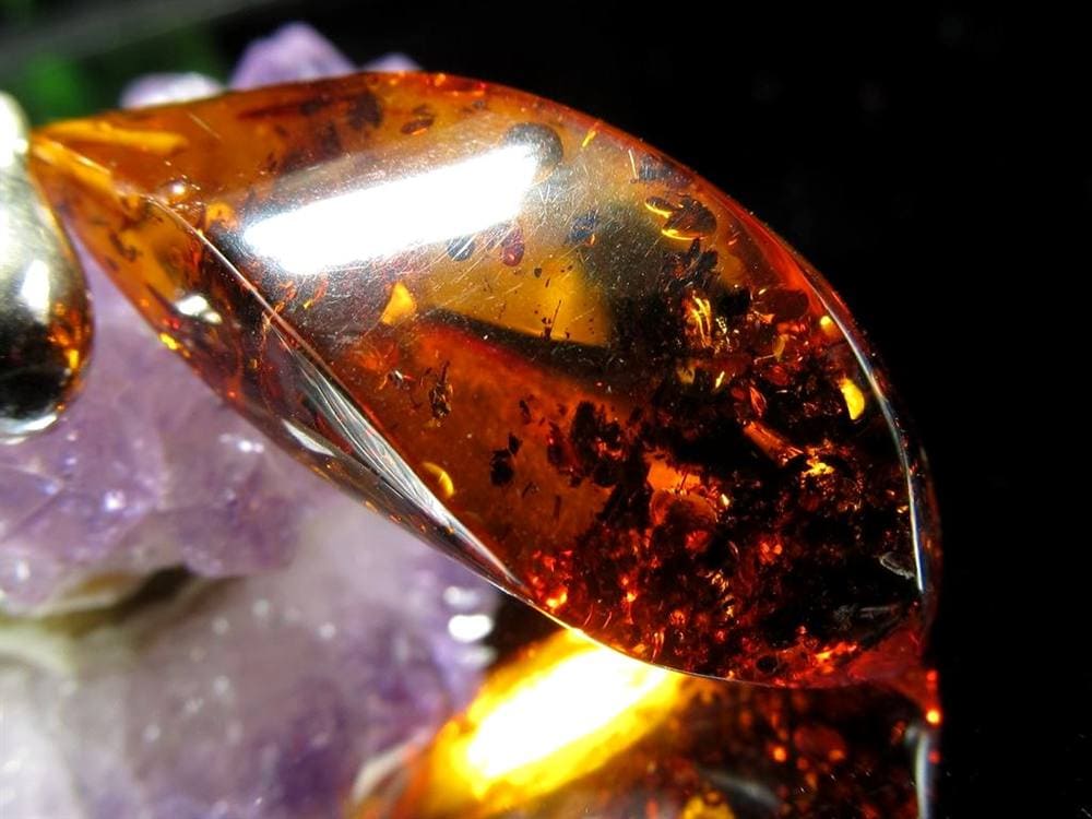 天然琥珀 アンバー ペンダント Silver925 バルト海産