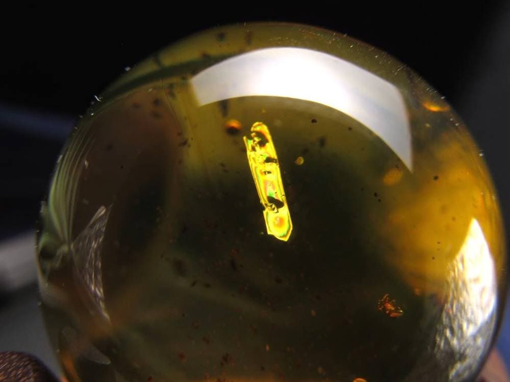 純天然の奇跡スフィア【祥雲模様】植物模様ガーデンクォーツ 丸玉