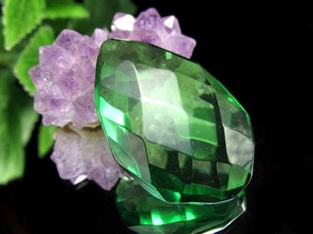 多面カット リトアニアアンバー グリーンアンバー タンブル カボション