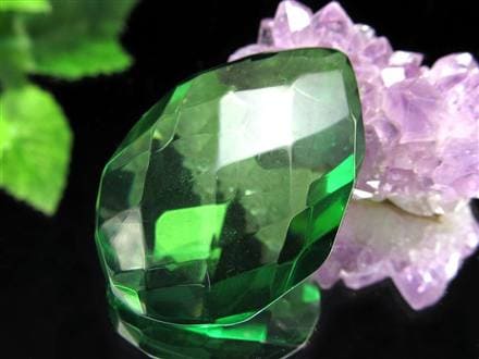 多面カット リトアニアアンバー グリーンアンバー タンブル カボション