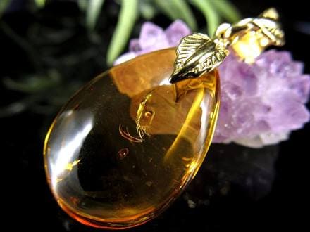 天然琥珀 アンバー ペンダント Silver925 バルト海産