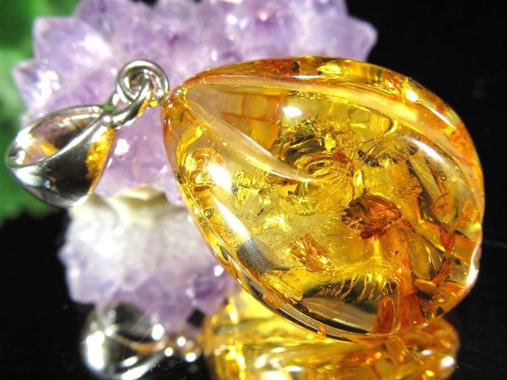 アンバー バルティックアンバー 琥珀 ペンダントトップ