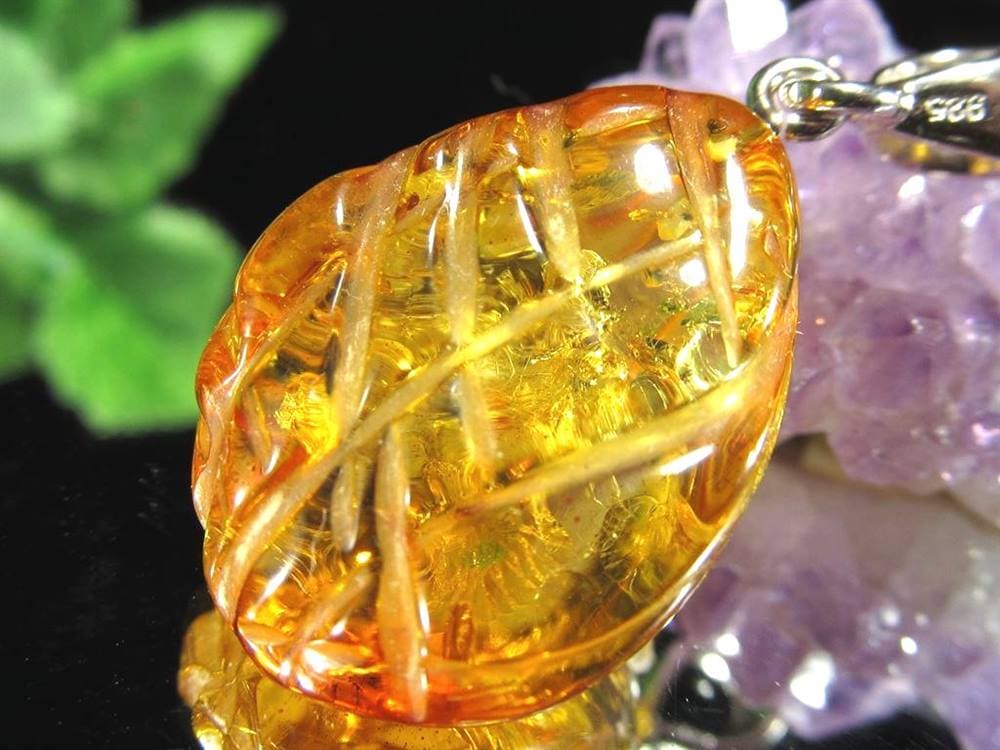 アンバー バルティックアンバー 琥珀 ペンダントトップ