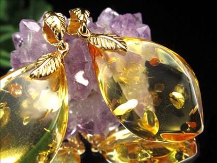 アンバー 琥珀 ペンダントトップ リトアニアアンバー バルト海産