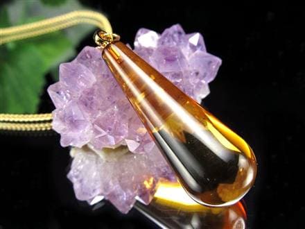 天然琥珀 グリーンアンバー ペンダント Silver925 バルト海産