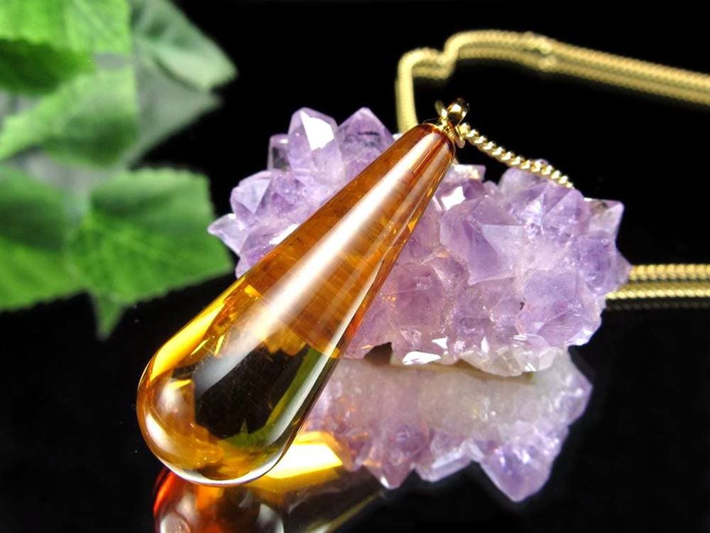 天然琥珀 グリーンアンバー ペンダント Silver925 バルト海産