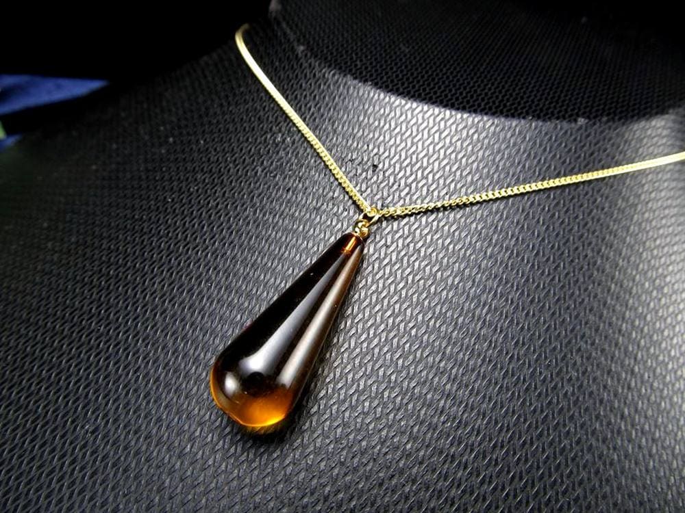 天然琥珀 グリーンアンバー ペンダント Silver925 バルト海産