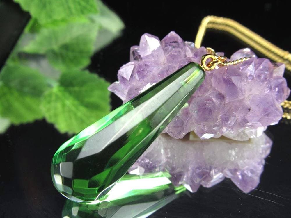 天然琥珀 グリーンアンバー ペンダント Silver925 バルト海産