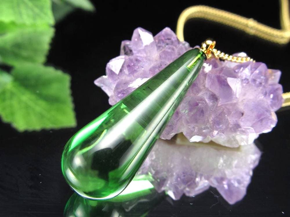 天然琥珀 グリーンアンバー ペンダント Silver925 バルト海産