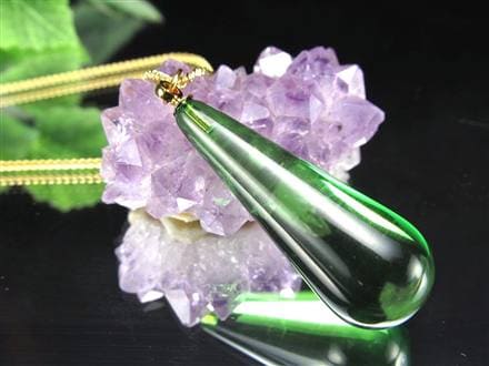 天然琥珀 グリーンアンバー ペンダント Silver925 バルト海産