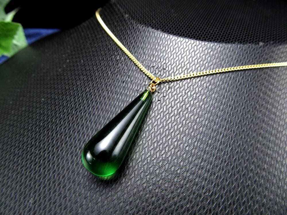 天然琥珀 グリーンアンバー ペンダント Silver925 バルト海産