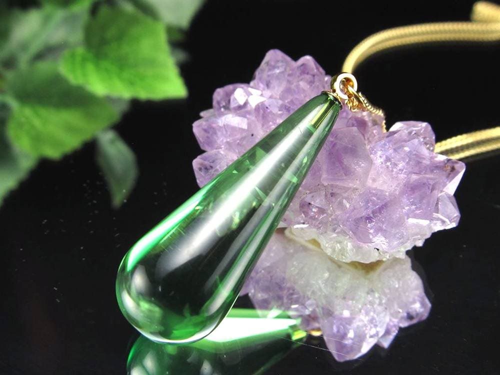 天然琥珀 グリーンアンバー ペンダント Silver925 バルト海産